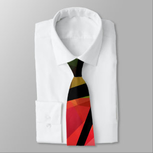 Abstract modern polygonal graffiti geometric dark neck tie
