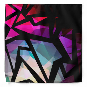 Abstract modern polygonal graffiti geometrical dar bandana