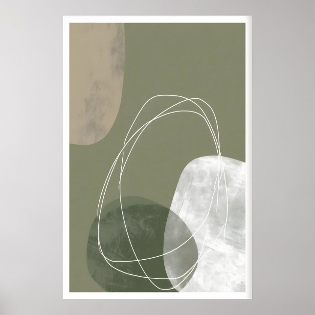 Abstract Modern Print Organic Rounded Shapes (Front)