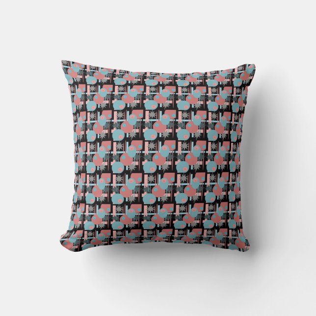 Abstract Modern Print Throw Pillow (Front)