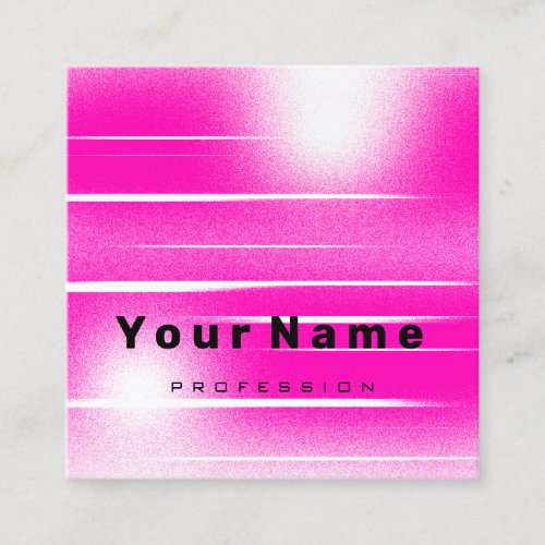 Abstract Modern Professional Pink Fuchsia Square Business Card