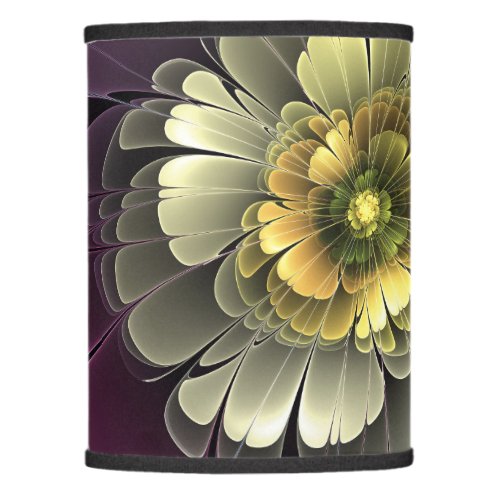Abstract Modern Purpur Khaki Gray Fractal Flower Lamp Shade