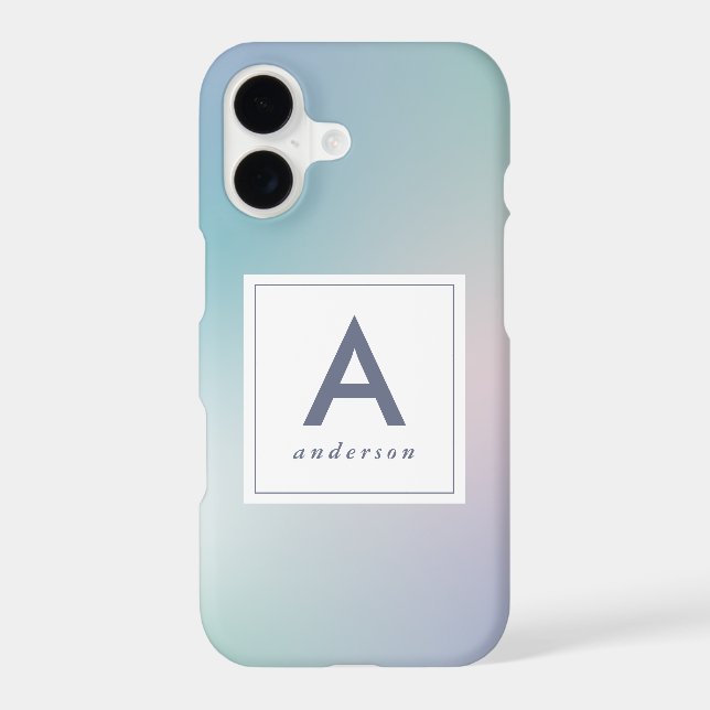 Abstract modern rainbow gradient iphone case (Back)
