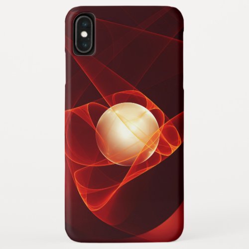 Abstract Modern Red Cream Fantasy Fractal Art iPhone XS Max Case