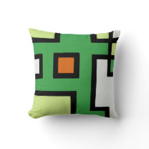 Abstract Modern Retro mapper #1 Cushion