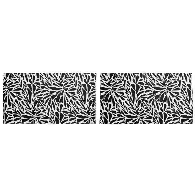 Abstract modern seamless monochrome pillow case (Front-Set)