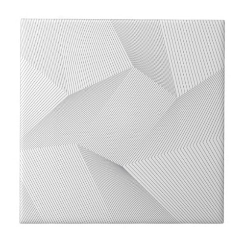 Abstract modern simple dynamic line pattern ceramic tile