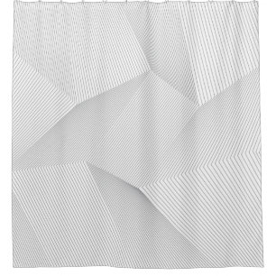 Abstract, modern, simple, dynamic line pattern shower curtain