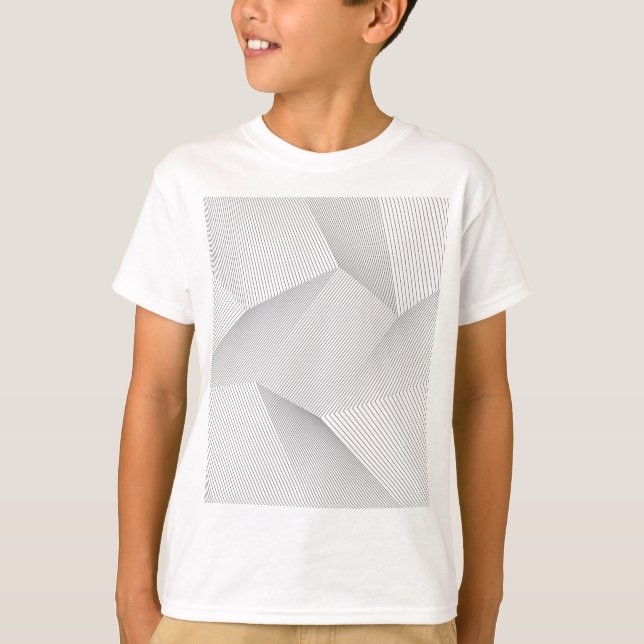 Abstract, modern, simple, dynamic line pattern T-Shirt (Front)