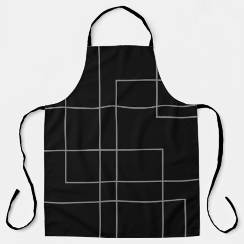 Abstract modern simple minimal line pattern art apron