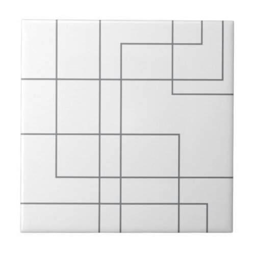 Abstract modern simple minimal line pattern art ceramic tile