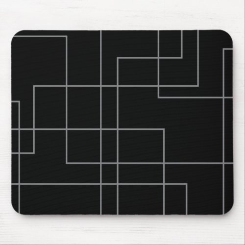 Abstract modern simple minimal line pattern art mouse pad