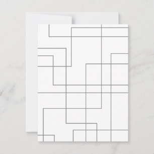 Abstract, modern, simple, minimal line pattern art note card