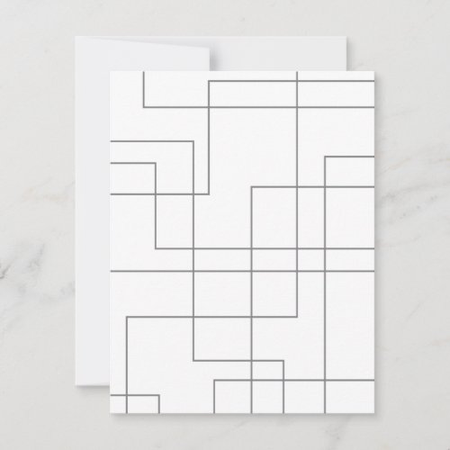 Abstract modern simple minimal line pattern art note card
