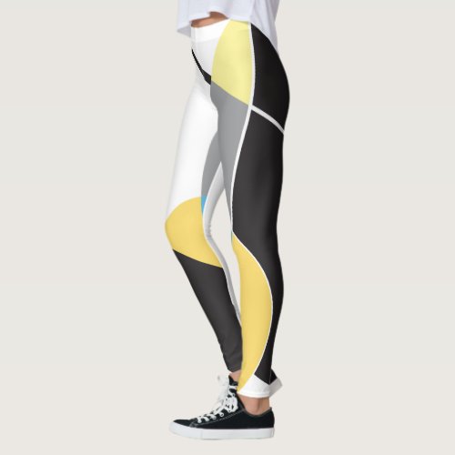 Abstract Modern Sleek Geometric Leggings