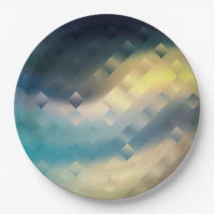 Abstract modern soft gradient liquid blurred textu paper plates