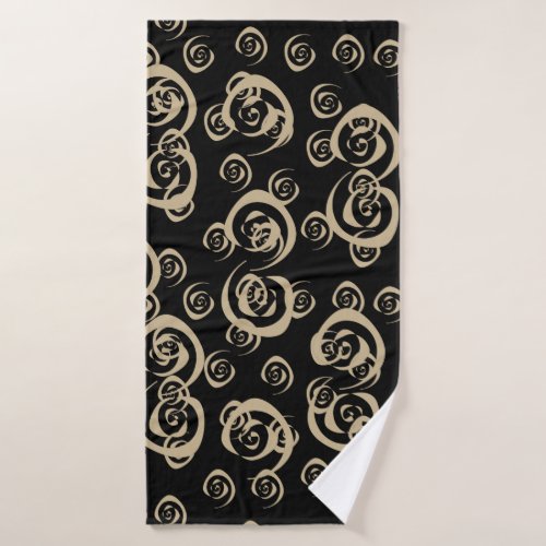 Abstract modern spirals patterns bath towel