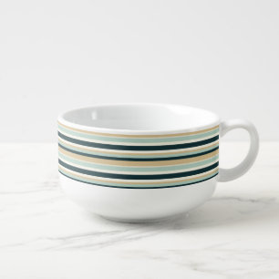 Abstract Modern Stripes Trendy Geometric Pattern Soup Mug