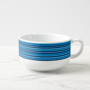 Abstract Modern Stripes Trendy Geometric Pattern Soup Mug