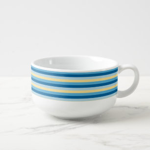 Abstract Modern Stripes Trendy Geometric Pattern Soup Mug