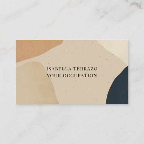 Abstract Modern Terracotta Black Shapes Business C Business Card