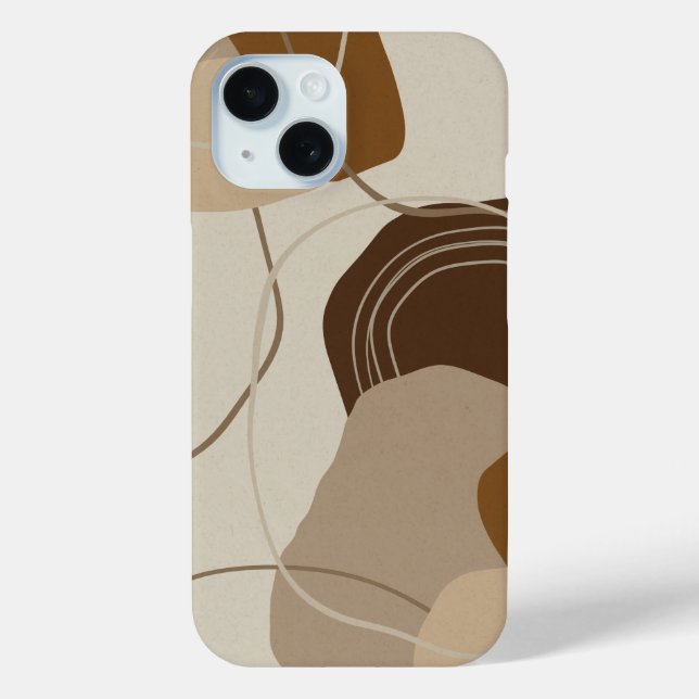Abstract Modern Terracotta Shapes Case-Mate iPhone Case (Back)