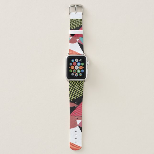 Abstract modern triangles background pattern illus apple watch band (Front)