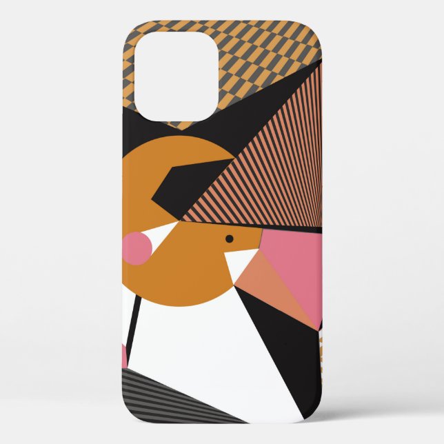 Abstract modern triangles background pattern illus Case-Mate iPhone case (Back)