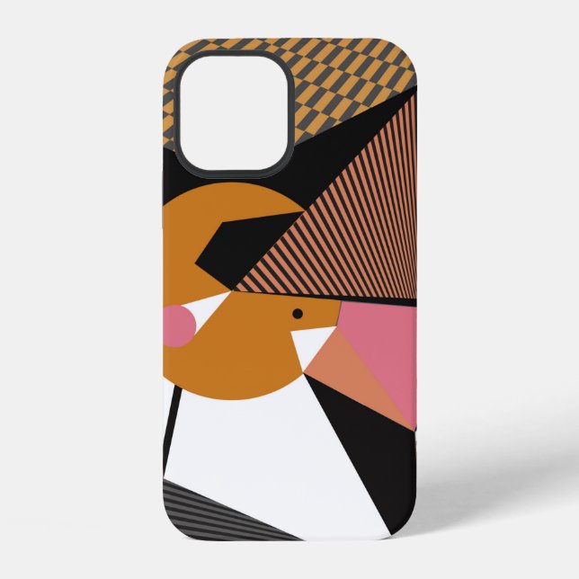 Abstract modern triangles background pattern illus iphone case (Back)