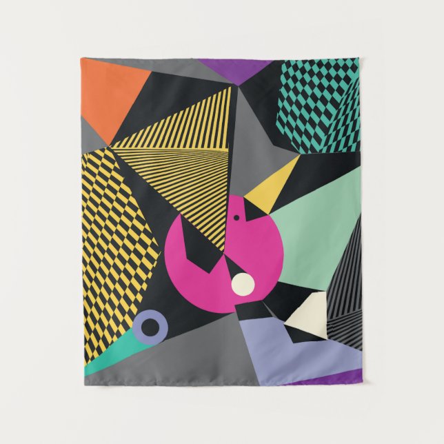 Abstract modern triangles background pattern illus tapestry (Front)