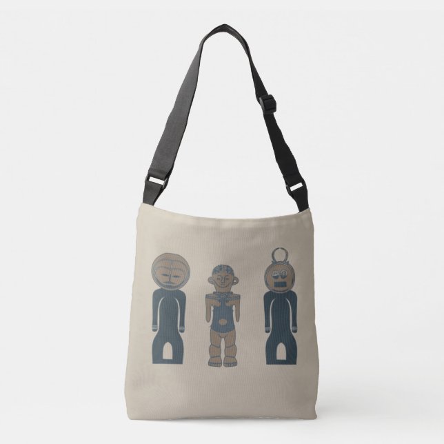 Abstract modern tribal art crossbody bag (Front)