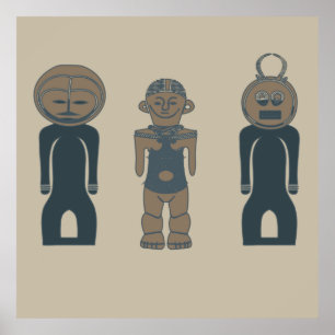 Abstract modern tribal art poster