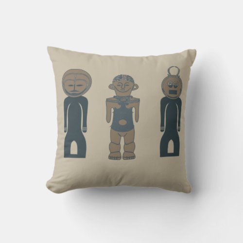 Abstract modern tribal art throw pillow