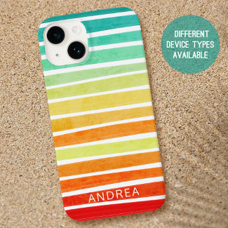 Abstract Modern Tropical Colors Brush strokes Name