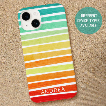 Abstract Modern Tropical Colors Brush strokes Name