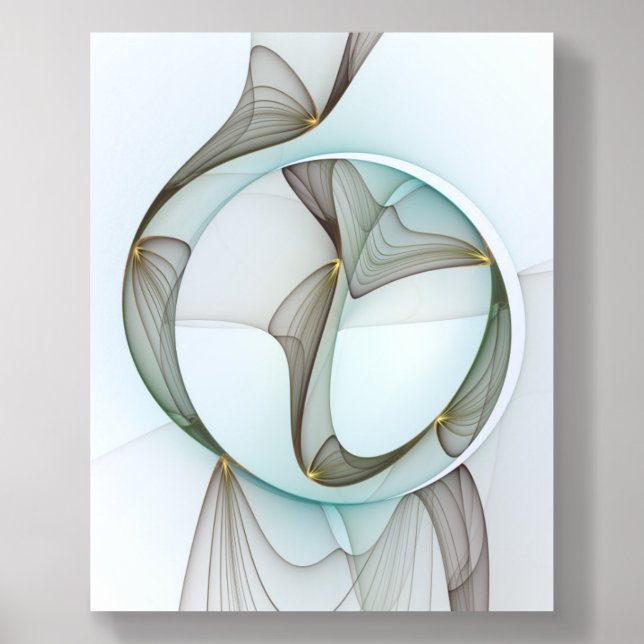 Abstract Modern Turquoise Brown Gold Elegance Acrylic Photo Tile (Front Set)