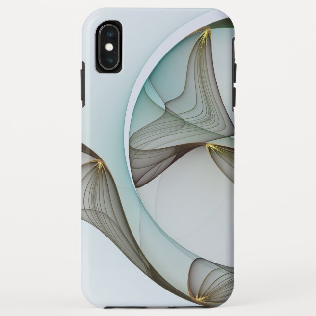 Abstract Modern Turquoise Brown Gold Elegance Case-Mate iPhone Case (Back)