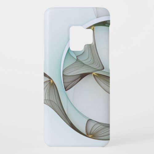 Abstract Modern Turquoise Brown Gold Elegance Case_Mate Samsung Galaxy S9 Case