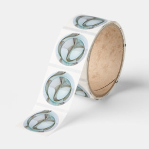 Abstract Modern Turquoise Brown Gold Elegance Classic Round Sticker