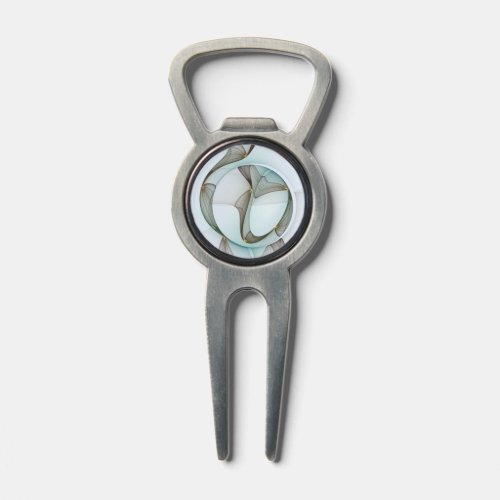 Abstract Modern Turquoise Brown Gold Elegance Divot Tool
