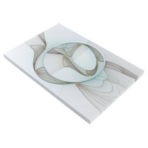 Abstract Modern Turquoise Brown Gold Elegance Gallery Wrap