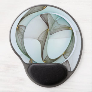 Abstract Modern Turquoise Brown Gold Elegance Gel Mouse Pad
