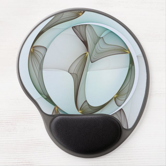 Abstract Modern Turquoise Brown Gold Elegance Gel Mouse Pad (Front)