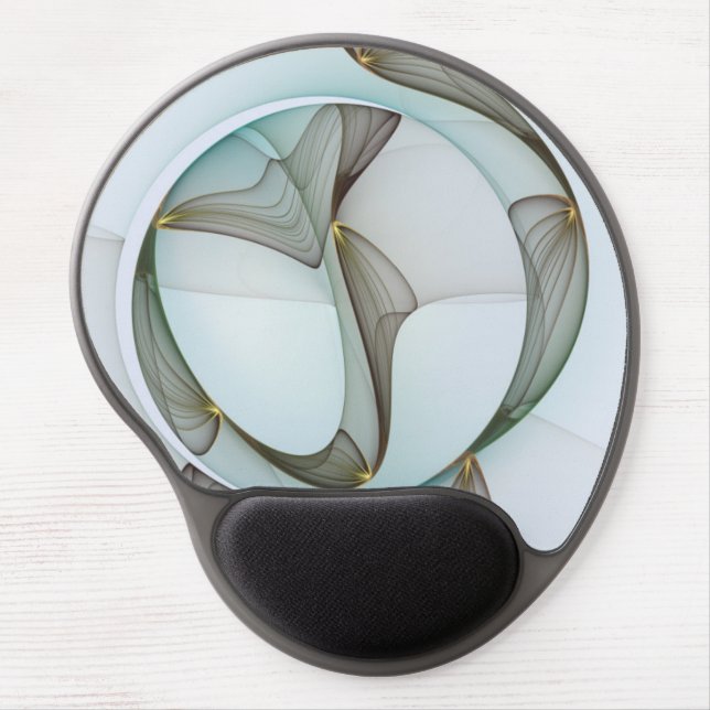 Abstract Modern Turquoise Brown Gold Elegance Gel Mouse Pad (Front)