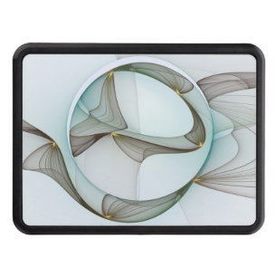 Abstract Modern Turquoise Brown Gold Elegance Hitch Cover