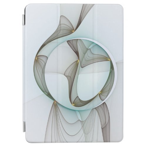 Abstract Modern Turquoise Brown Gold Elegance iPad Air Cover