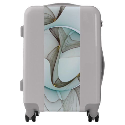 Abstract Modern Turquoise Brown Gold Elegance Luggage