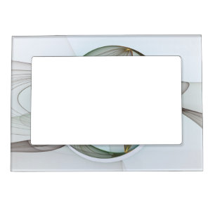Abstract Modern Turquoise Brown Gold Elegance Magnetic Frame
