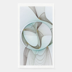Abstract Modern Turquoise Brown Gold Elegance Paper Guest Towels