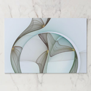 Abstract Modern Turquoise Brown Gold Elegance Paper Pad